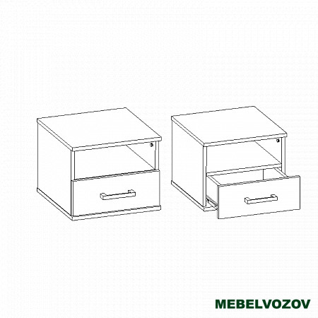 Тумба прикроватная Сити 67  от магазина Мебельвозов в Нижнем Новгороде