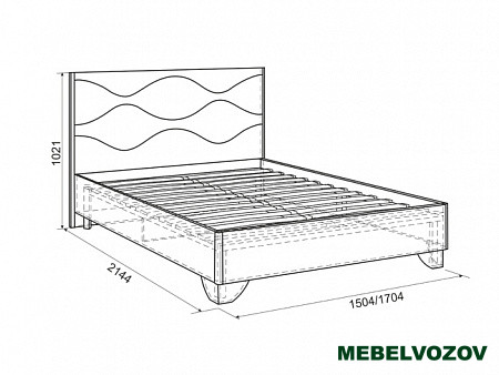 Кровать 1.4 Комфорт Зара (Дуб сонома/Белый)		 от магазина Мебельвозов в Нижнем Новгороде