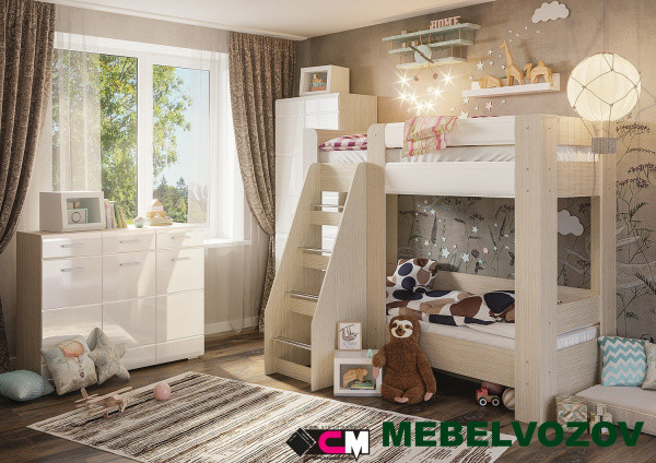 Модульная мебель для детской Симба. Комплект 3 - фото, картинки на сайте mebelvozov.ru в Нижнем Новгороде Модульная мебель для детской Симба. Комплект 3 детальное изображение от магазина mebelvozov.ru в Нижнем Новгороде