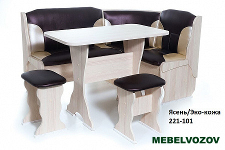 Кухонный уголок Орхидея Ясень/221-101 от магазина Мебельвозов в Нижнем Новгороде