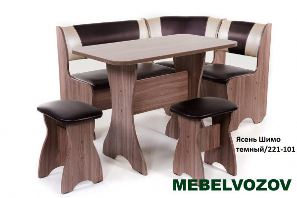 Кухонный уголок Тюльпан Ясень/221-101 от магазина Мебельвозов в Нижнем Новгороде