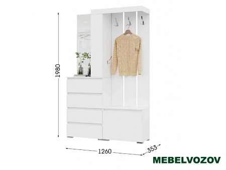 ХЕЛЕН ПР-01 Прихожая (БЕЛЫЙ) от магазина Мебельвозов в Нижнем Новгороде