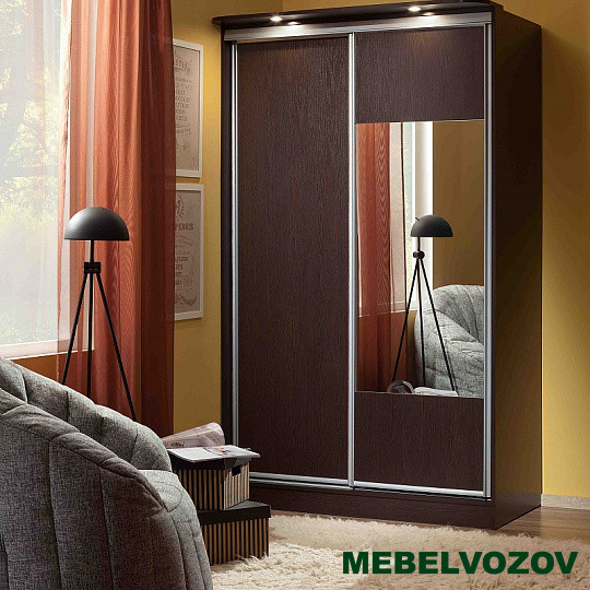 Шкаф-купе 3 Simple без карниза (Венге) от компании Мебельвозов в Нижнем Новгороде