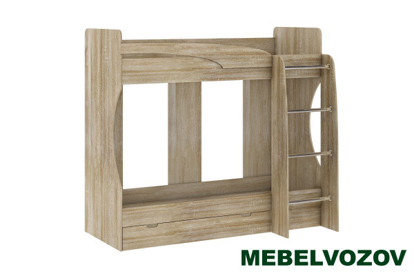 Кровать-чердак Карамель 77-02 (Ясень Анкор) детальное изображение от магазина mebelvozov.ru в Нижнем Новгороде