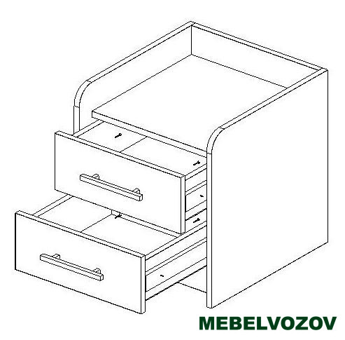 Тумба прикроватная Милос 67-01 от магазина Мебельвозов в Нижнем Новгороде