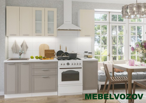 Кухонный гарнитур Алина 1600 (ваниль/кремовый) H=720 от магазина Мебельвозов в Нижнем Новгороде