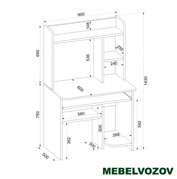 Стол компьютерный Интел-1(Ясень шимо светл./темный) - фото от магазина Мебельвозов в Нижнем Новгороде Стол компьютерный Интел-1(Ясень шимо светл./темный) от магазина Мебельвозов в Нижнем Новгороде