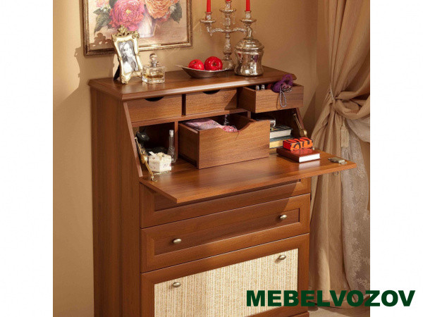 Комод-секретер 1 Милана (Орех) от магазина Мебельвозов в Нижнем Новгороде