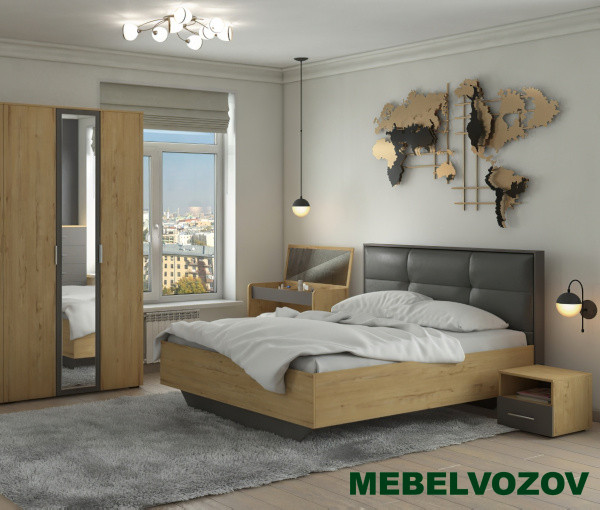 Спальный гарнитур Бруно Компоновка 2 от магазина Мебельвозов в Нижнем Новгороде