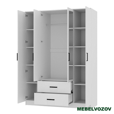 Шкаф 4-х створчатый Фьюжн ШК-14 от компании Мебельвозов в Нижнем Новгороде