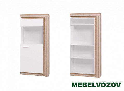 Люмен 01 Шкаф-витрина (белый глянец) от Mebelvozov в Нижнем Новгороде