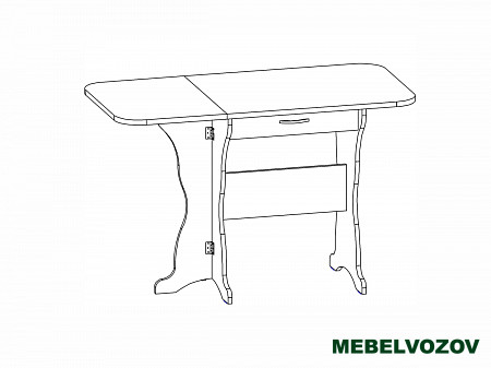 Стол-тумба кухонный СТ-03(Бодега темный) от магазина Мебельвозов в Нижнем Новгороде